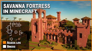 Minecraft: How to build a Savanna Fortress | Tutorial