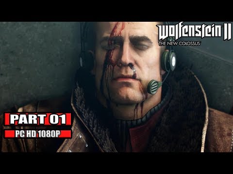 Wolfenstein 2: The New Colossus Longplay Part 1 - Caroline! No Commentary Longplay!