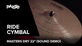 Video thumbnail for PAISTE Masters Dry Ride 22" played by Noah Fürbringer (SOUND DEMO) by GEWA Drums