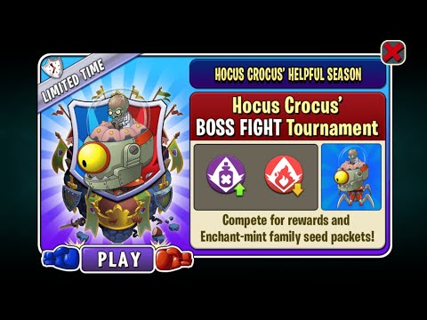 #FantastiXPvZ2 #ArenaBattlez (Week 155) - Hocus Crocus vs Zomboss - [24 Million] lvl 5 Free Plants