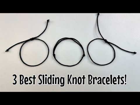 3 best adjustable sliding knot bracelets! Fast & simple tutorial  💫