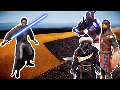 15 MILLION MONGOLIAN SOLDIERS, PERSIANS, HEAVY KNIGHTS vs 150,000 JEDI KNIGHTS | UEBS 2