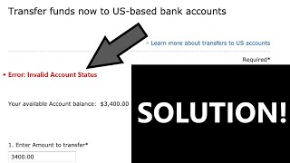 EIP Invalid Account Status and other transfer to bank account errors - HOW TO FIX?