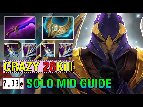 Crazy Solo Mid [Silencer] Perma INT Stole Deleted Everyone No Any Mercy 28Kills Dota2 7.33e