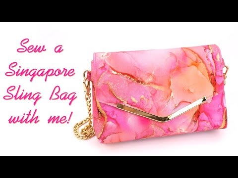Sew Singapore Sling Bag together with me! A bag sewing DIY tutorial sew along and help.