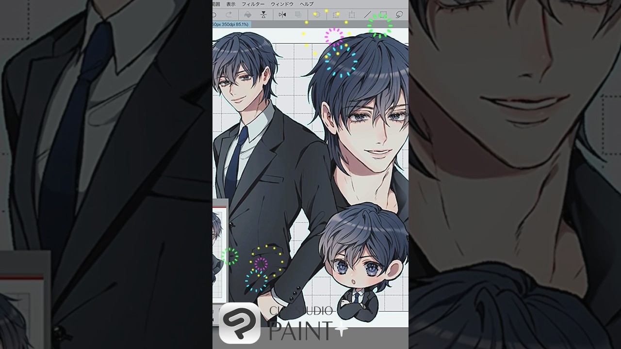 CLIP STUDIO PAINT Ver4.0の新機能で3Ｄ人形に直接ペイント！⟡.·✍️#shorts #illustration #イラストメイキング