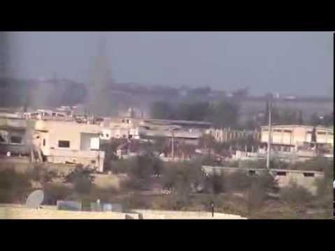 استهداف تجمعات لقوات النظام في الكراج الجديد من قبل كتيبة مدفعية سجيل في درعا المحطة