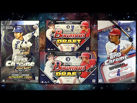 2025 Bowman Draft + Topps Chrome Cosmic + Chrome Update Baseball Cards Breaks!
