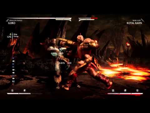 MKX Goro Dragon Fangs 32% Combo 1 Bar