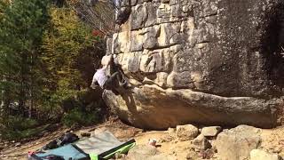 Video thumbnail: 小川山ジャンプ (Ogawayama Jump), 三段 (7c+). 小川山 (Ogawayama)