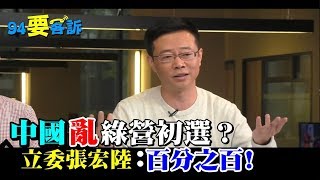 中國亂綠營初選？張宏陸：百分百發生