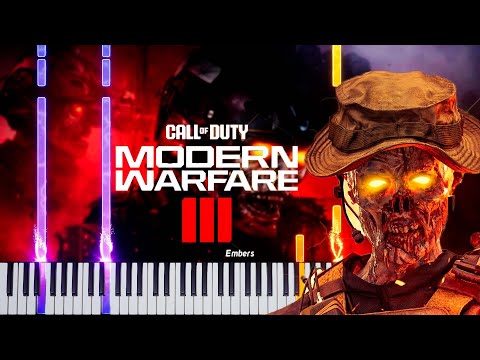 CoD Modern Warfare III Zombies Theme (Damned 6) - Piano Synthesia Tutorial