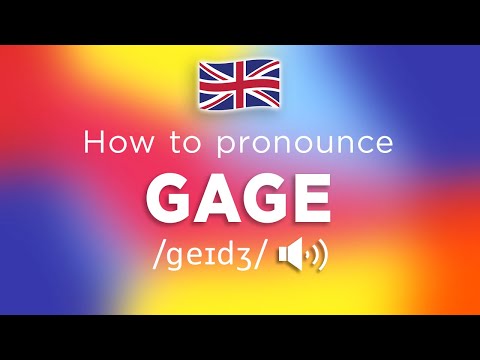 How To Pronounce Gage (100% CORRECTLY!!)