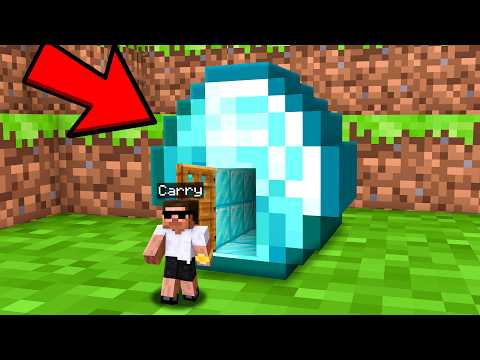 I Made a SECRET HOUSE INSIDE A DIAMOND in Minecraft!