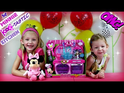 Minnie Bowtastic Kitchen Playset - Disney Junior * Minnie bakes with Shopkins * Video