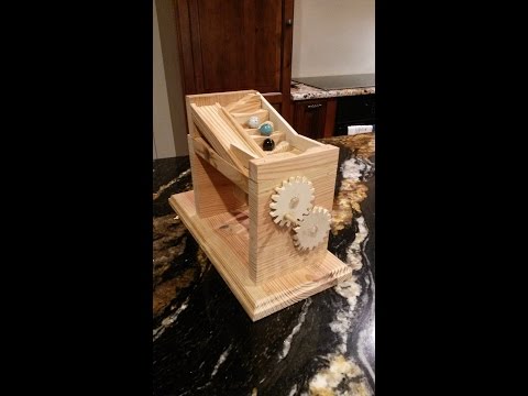 Wooden Marble Run with Gears