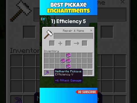 Lazy Assault - Best ENCHANTMENTS For PICKAXE | OVERPOWERED | Minecraft (Part 2) | #shorts