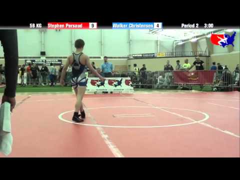 Stephen Persaud vs. Walker Christensen at 2013 FILA Cadet Nationals - FS