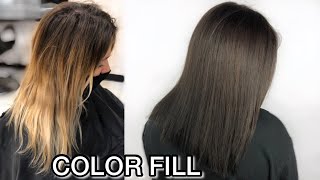 How to COLOR FILL Hair to go Brown | Color Filling Hair to go Darker | Maxine Glynn