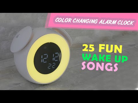 Modern Color Changing Alarm Clock. Plays Music and Charges Your Phone. - BEST GADGET EVER!