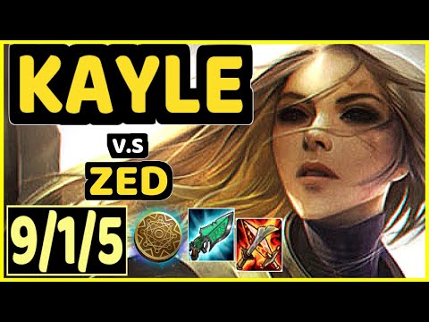 XAKY (KAYLE) vs ZED - 9/1/5 KDA MID GAMEPLAY - EUW Ranked GRANDMASTER