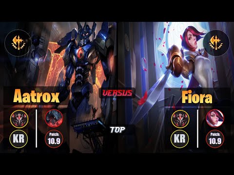 GrandMaster AATROX [Conqueror] (Top) VS  FIORA - Grandmaster KR Patch 10.9