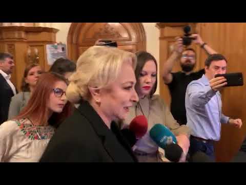 Viorica Dancila inainte de motiunea de cenzura 10 oct