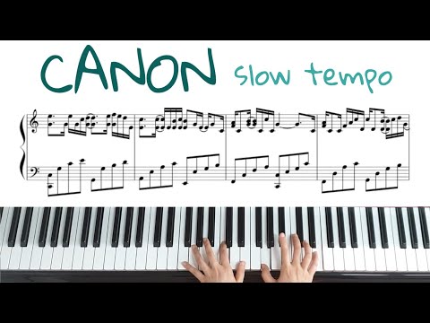 George Winston  'Canon variations' in slow tempo tutorial