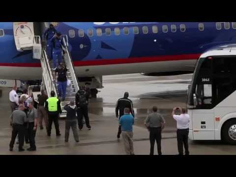 Duke Championship Team arrives at RDU