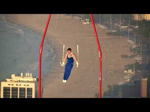 Arthur Zanetti em comercial da Adidas no Pão de Açúcar, Rio de Janeiro