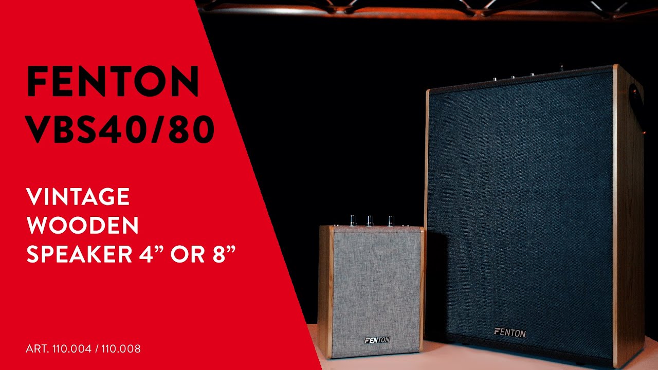 Fenton VBS40 Vintažinė medinė nešiojama kolonėlė 4"