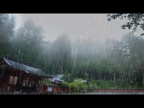 Sleep Instantly in 15 Minutes with Sound of Rain and Thunder on Roof in Foggy Forest