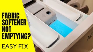 Washing machine fabric softener dispenser not emptying? Easy fix