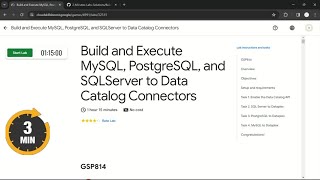 Build and Execute MySQL, PostgreSQL, and SQLServer to Data Catalog Connectors | #qwiklabs | #GSP814