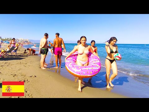 Spain Beach Walk 🇪🇦 ☀️ Benalmadena to Torremolinos  🏖️ Costa del Sol 🏝️  [4K]