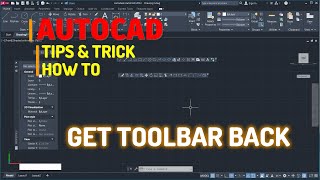 AutoCAD How To Get Toolbar Back Tutorial