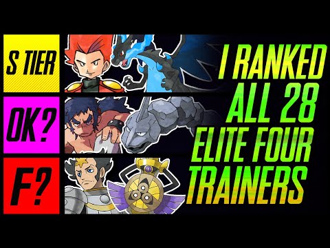 I Ranked All 28 Elite Four Pokemon Trainers | Mr1upz
