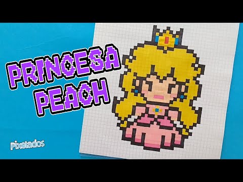 PRINCESA PEACH - MARIO BROS PIXEL ART - PIXELADOS