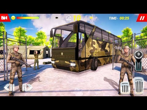 US Army Bus Driver Soldier Transport Duty 2019 - Offroad Bus Driving - Android Gameplay