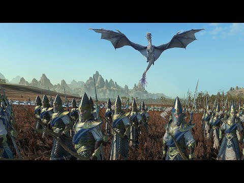 Total war Warhammer 3 (Battle High Elves VS greenskins)