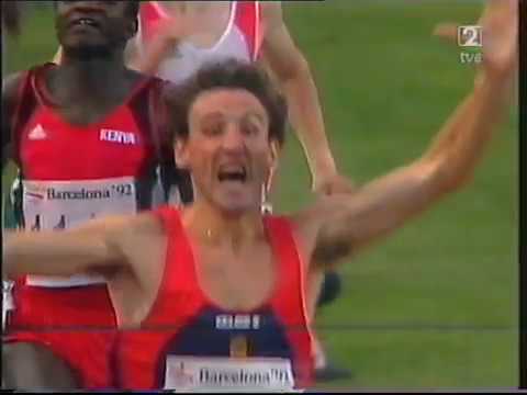 08-08-1992 TVE Barcelona 92 Medalla de Oro 1500 m a Fermín Cacho  Himno y carrera