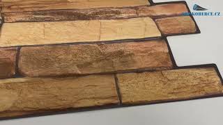 3D obkladový omyvatelný panel PVC Břidlice písková (498 x 980) 