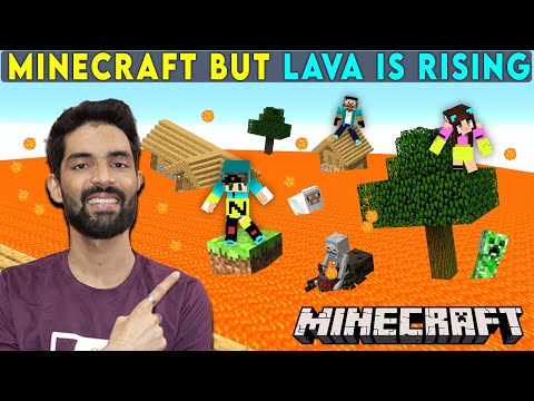 MINECRAFT BUT LAVA RISES EVERY MINUTE