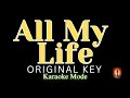 All My Life / America / Karaoke Mode / Original Key