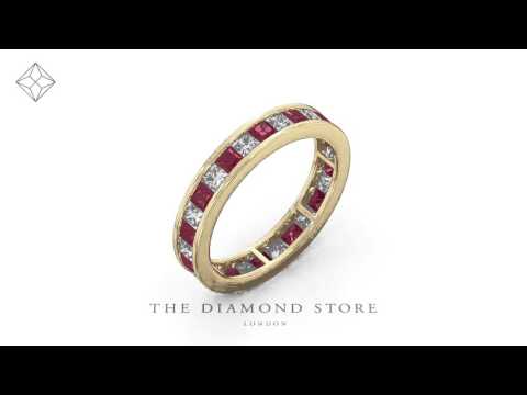 HG31 - Eternity Ring Lauren Diamonds G/VS and Ruby 2.25CT in 18K Gold