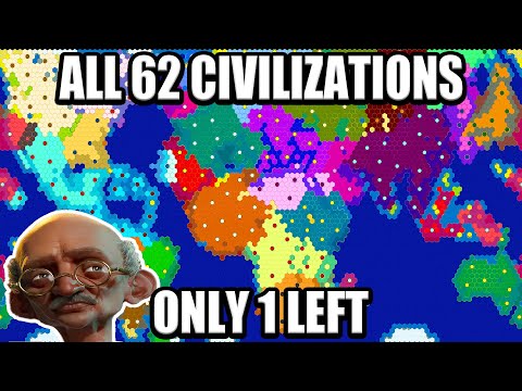 Conquering All 62 Nations on the Earth in Civilization 6 - Deity Challenge