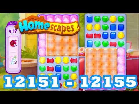 Homescapes Level 12151 - 12155 HD 3 - match puzzle Gameplay | android | IOS | 12152| 12153 | 12154