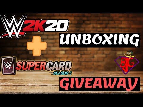 WWE 2K20 UNBOXING WWE SUPERCARD QR CODE GIVEAWAY