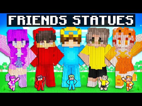 EPIC Battle: Nico vs FRIENDS STATUE in Minecraft!