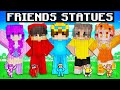 Nico Vs FRIENDS STATUE House Battle In Minecraft